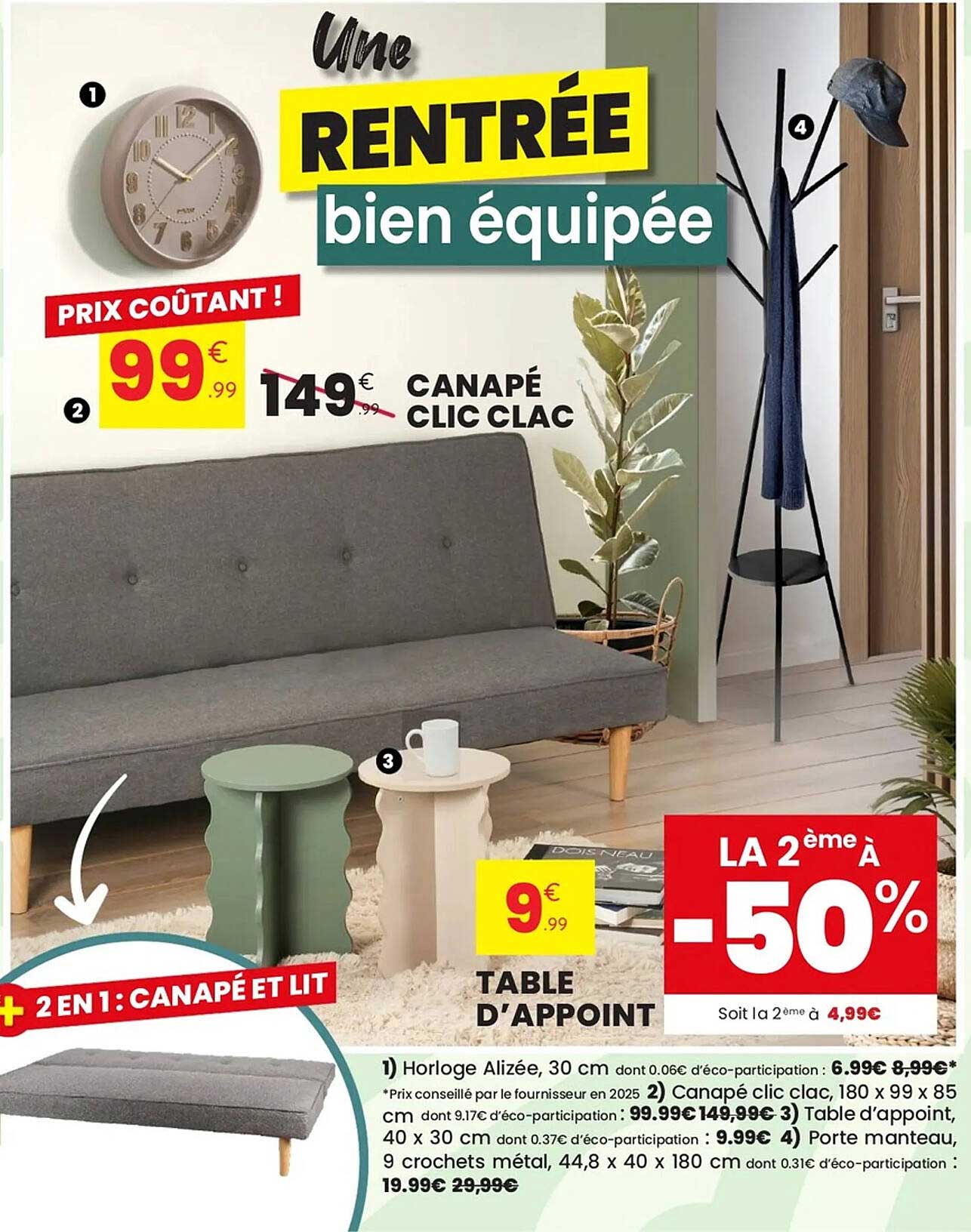 Canapé clic clac