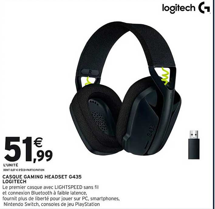 CASQUE GAMING HEADSET G435 LOGITECH