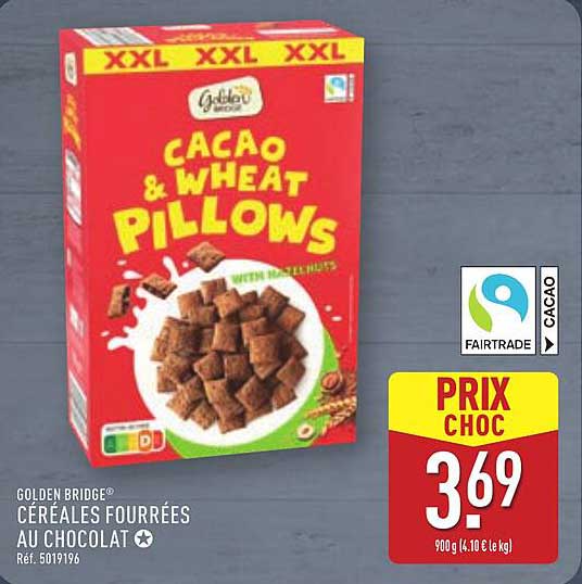 CÉRÉALES FOURRÉES AU CHOCOLAT