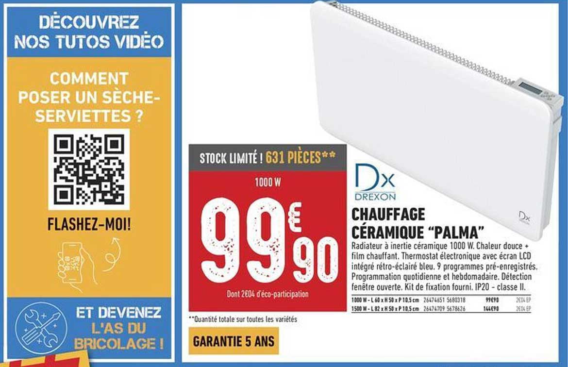 CHAUFFAGE CÉRAMIQUE “PALMA”