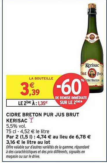 CIDRE BRETON PUR JUS BRUT KERISAC