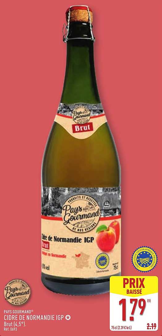CIDRE DE NORMANDIE IGP Brut