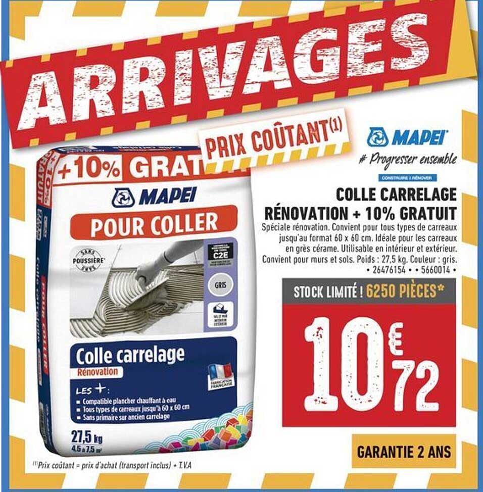 COLLE CARRELAGE RÉNOVATION + 10% GRATUIT