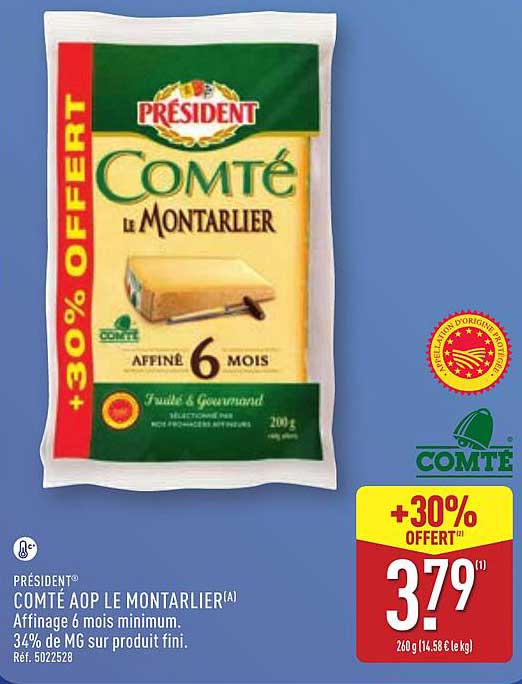 COMTÉ AOP LE MONTARLIER +30% OFFERT