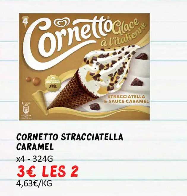 CORNETTO STRACCIATELLA CARAMEL