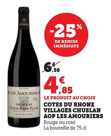 COTES DU RHONE VILLAGES CHUSLAN AOP LES AMOURIERS