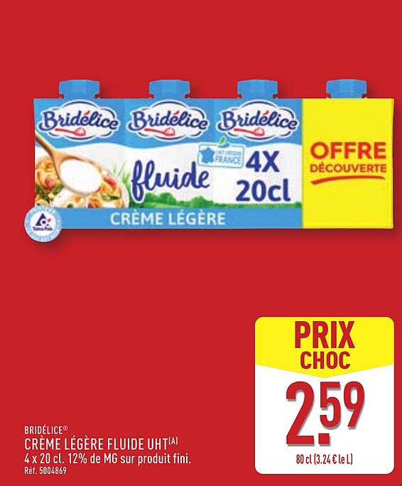CRÈME LÉGÈRE FLUIDE UHT 4 X 20 CL