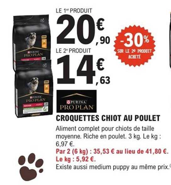 CROQUETTES CHIOT AU POULET