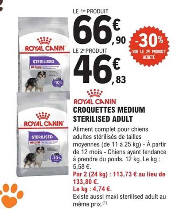 CROQUETTES MEDIUM STERILISED ADULT