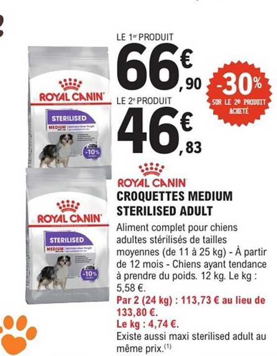 CROQUETTES MEDIUM STERILISED ADULT