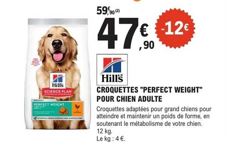 CROQUETTES "PERFECT WEIGHT" POUR CHIEN ADULTE