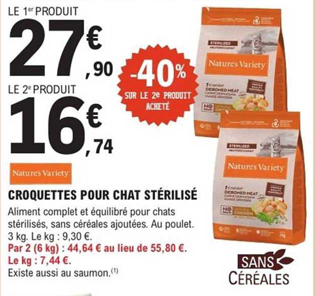 CROQUETTES POUR CHAT STÉRILISÉ