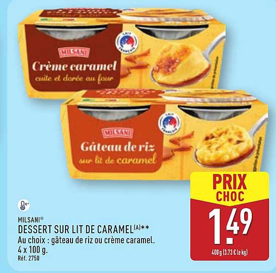 DESSERT SUR LIT DE CARAMEL