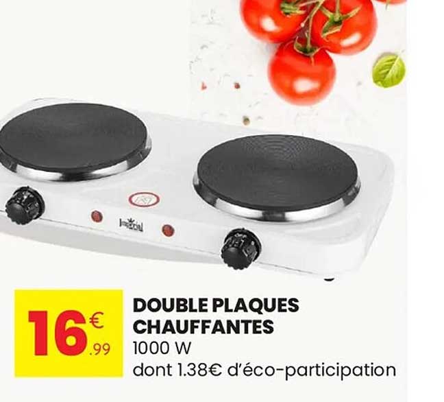 DOUBLE PLAQUES CHAUFFANTES