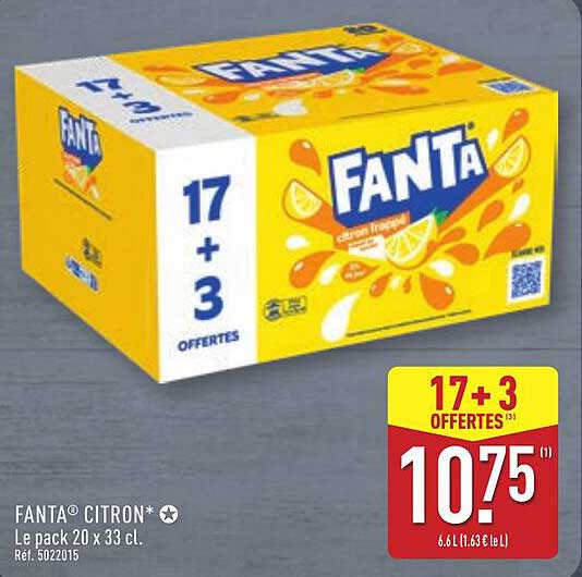 FANTA® CITRON* - Le pack 20 x 33 cl.