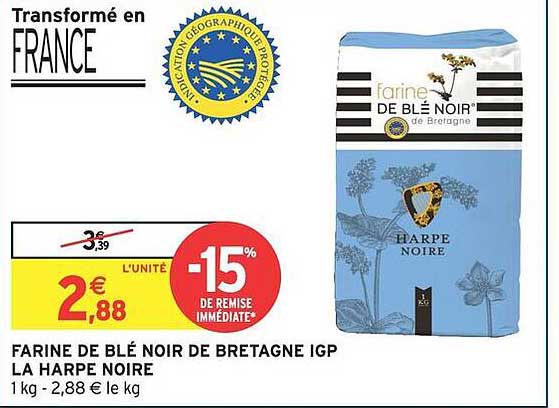 FARINE DE BLÉ NOIR DE BRETAGNE IGP LA HARPE NOIRE
