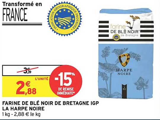 FARINE DE BLÉ NOIR DE BRETAGNE IGP LA HARPE NOIRE
