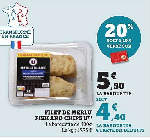 FILET DE MERLU FISH AND CHIPS U
