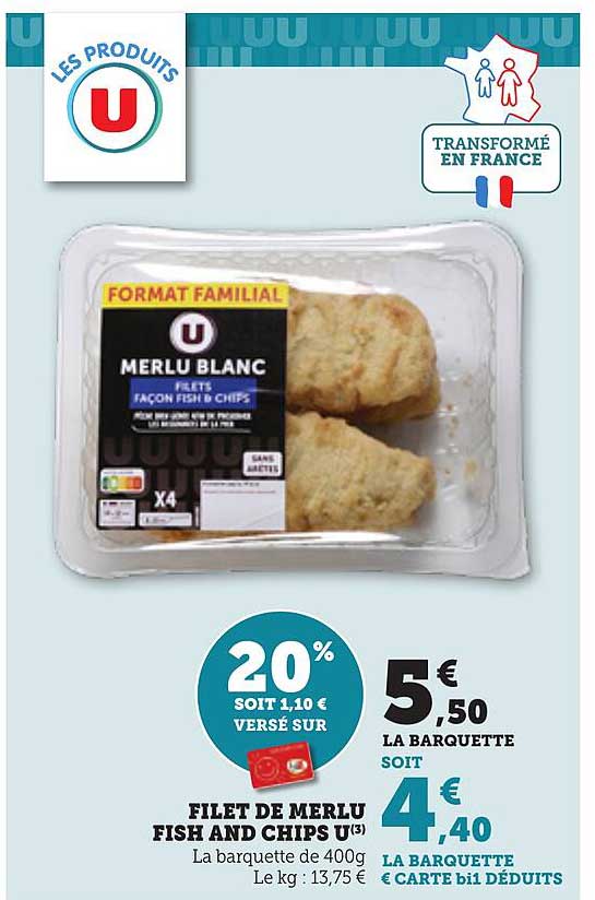 FILET DE MERLU FISH AND CHIPS U