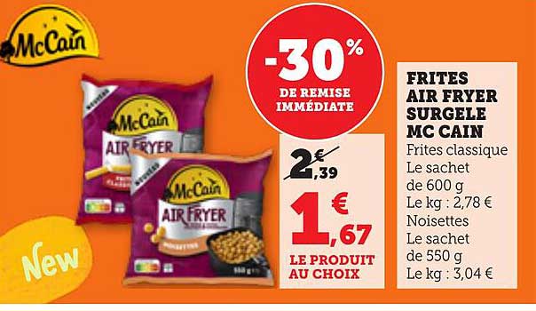 FRITES AIR FRYER SURGELE MC CAIN