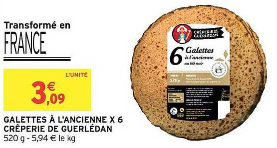 GALETTES À L'ANCIENNE X 6 CRÊPERIE DE GUERLÉDAN