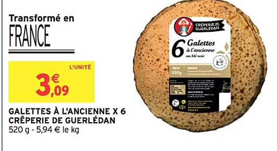 GALETTES À L'ANCIENNE X 6 CRÊPERIE DE GUERLÉDAN