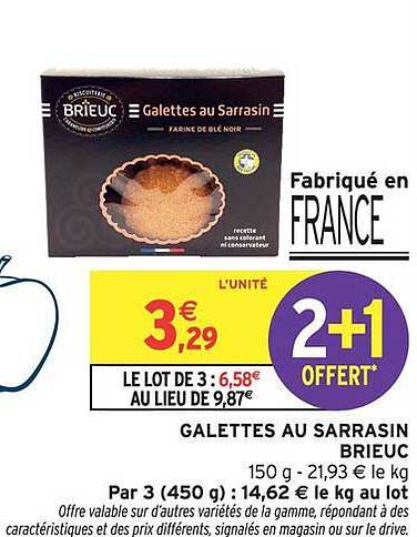 GALETTES AU SARRASIN BRIEUC