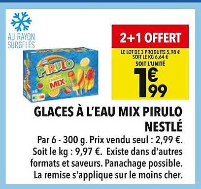 GLACES À L’EAU MIX PIRULO NESTLÉ