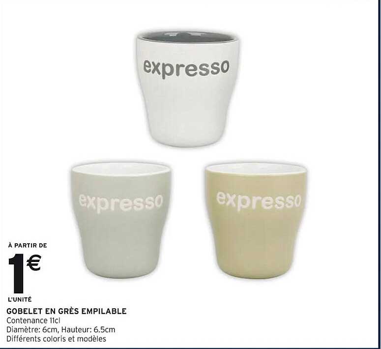 Gobelet en grès empilable