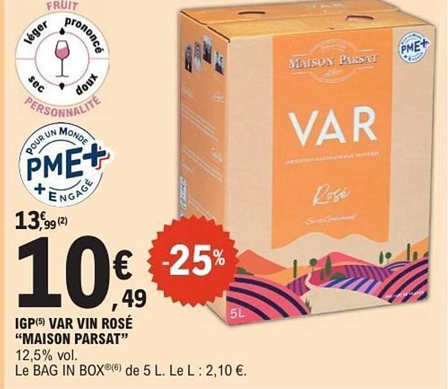 IGP(5) VAR VIN ROSÉ “MAISON PARSAT”