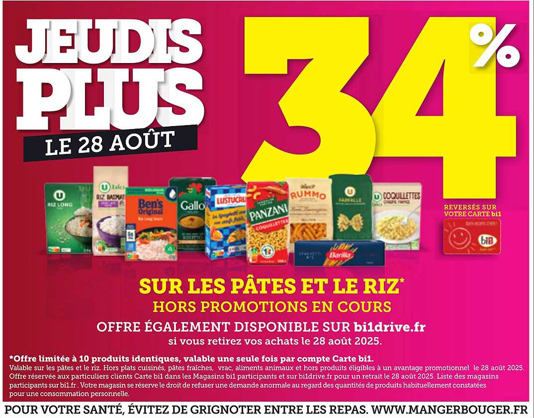 JEUDIS PLUS LE 28 AOÛT
