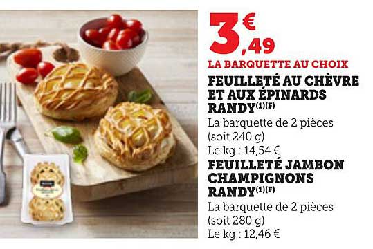 LA BARQUETTE AU CHOIX