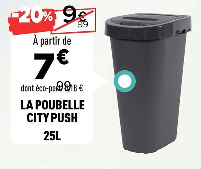 LA POUBELLE CITY PUSH 25L