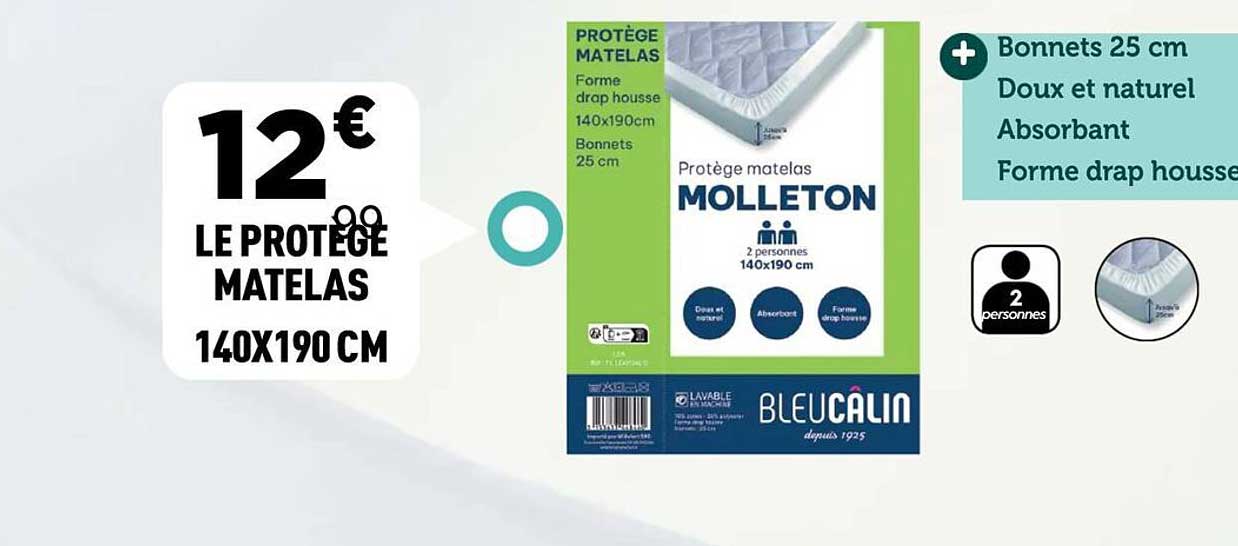 LE PROTEGE MATELAS 140X190 CM