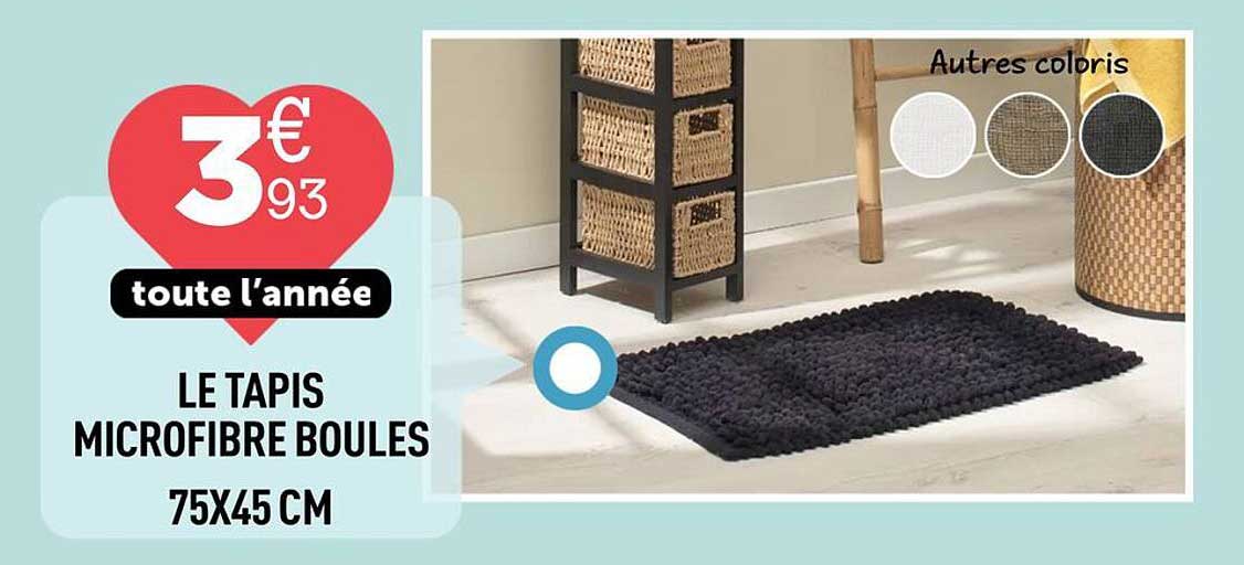 LE TAPIS MICROFIBRE BOULES 75X45 CM