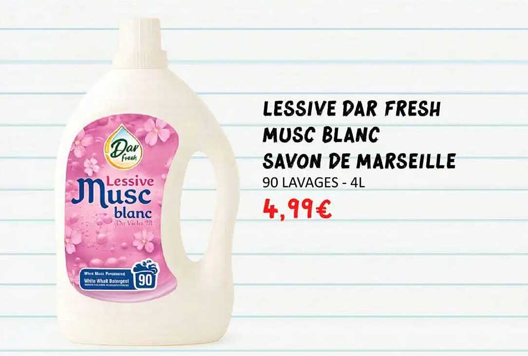 LESSIVE DAR FRESH MUSC BLANC SAVON DE MARSEILLE