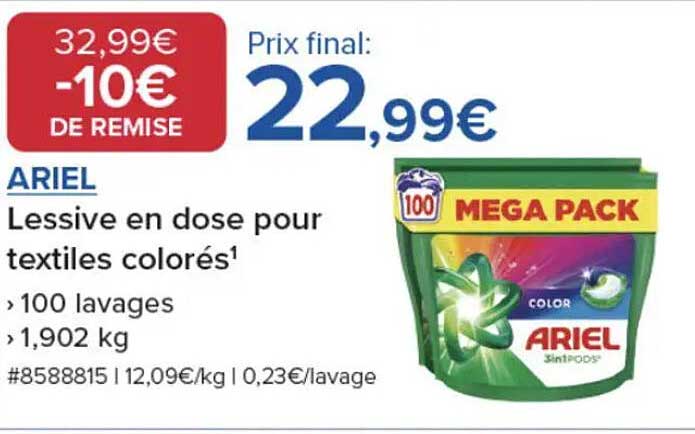 Lessive en dose pour textiles colorés