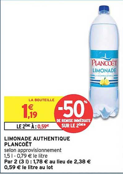 LIMONADE AUTHENTIQUE PLANCOËT