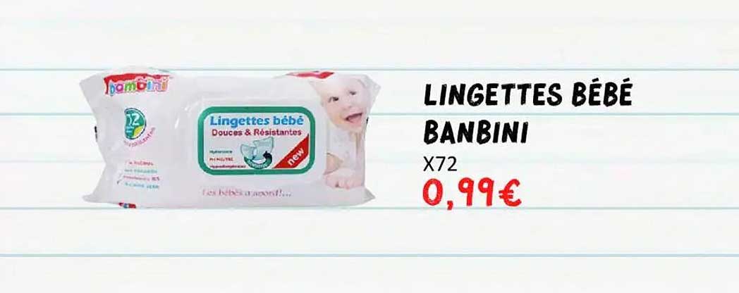 LINGETTES BÉBÉ BANBINI X72