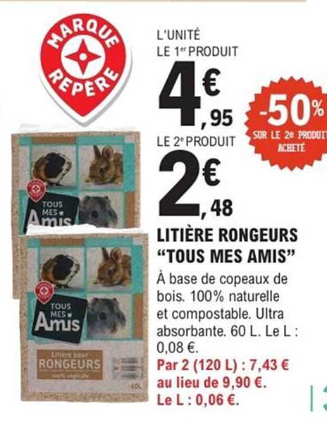 LITIÈRE RONGEURS "TOUS MES AMIS"