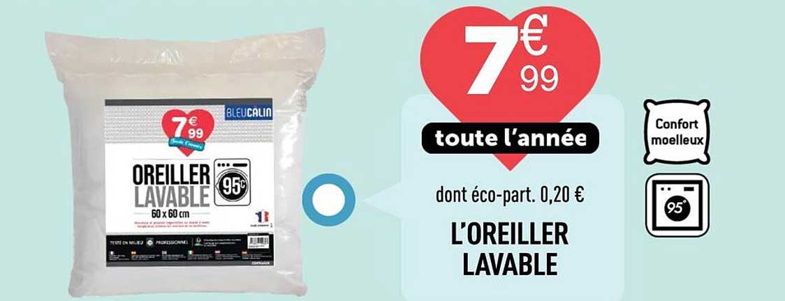 L'OREILLER LAVABLE