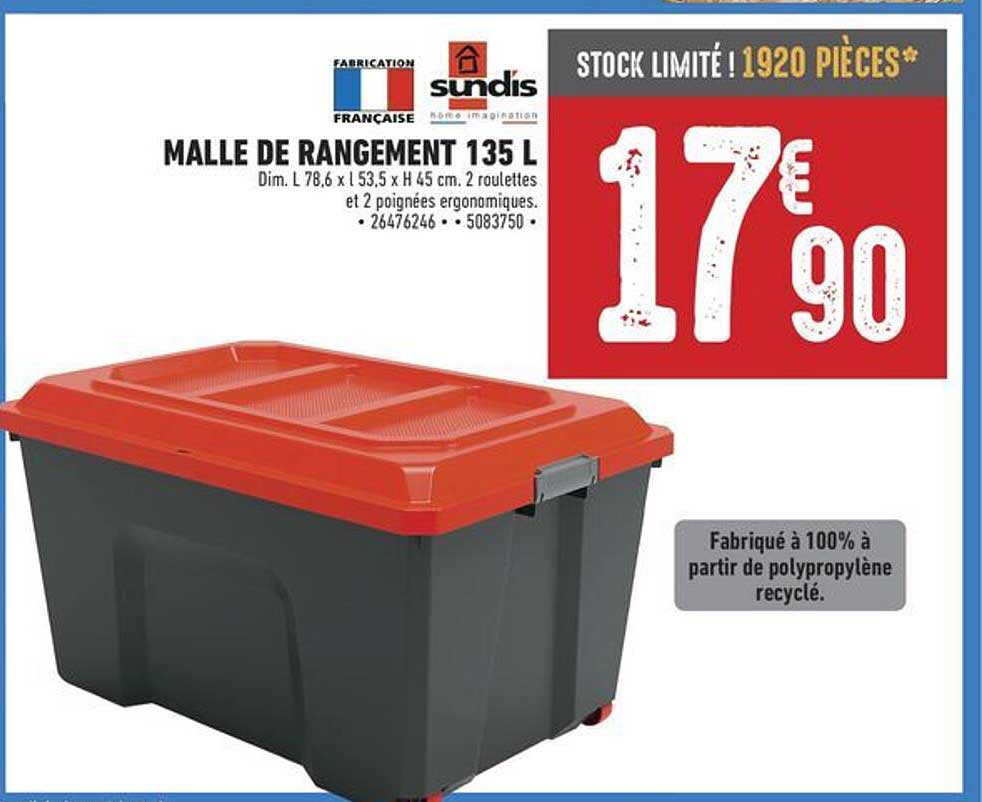 MALLE DE RANGEMENT 135 L