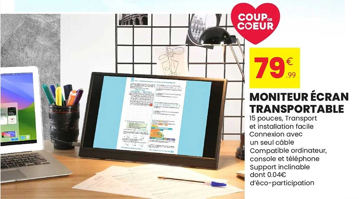 MONITEUR ÉCRAN TRANSPORTABLE