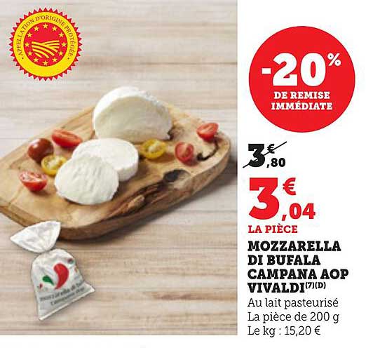 MOZZARELLA DI BUFALA CAMPANA AOP VIVALDI