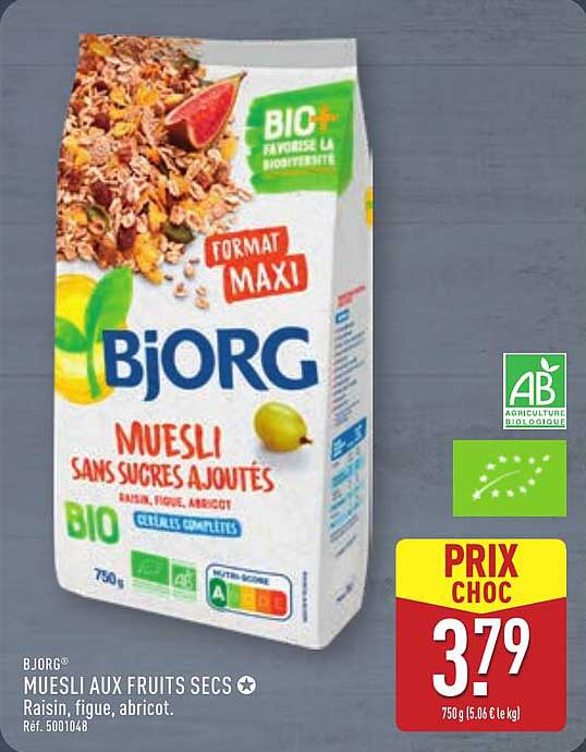 MUESLI AUX FRUITS SECS BIO BJORG
