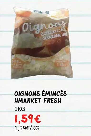 Oignons Émincés Hmarket Fresh