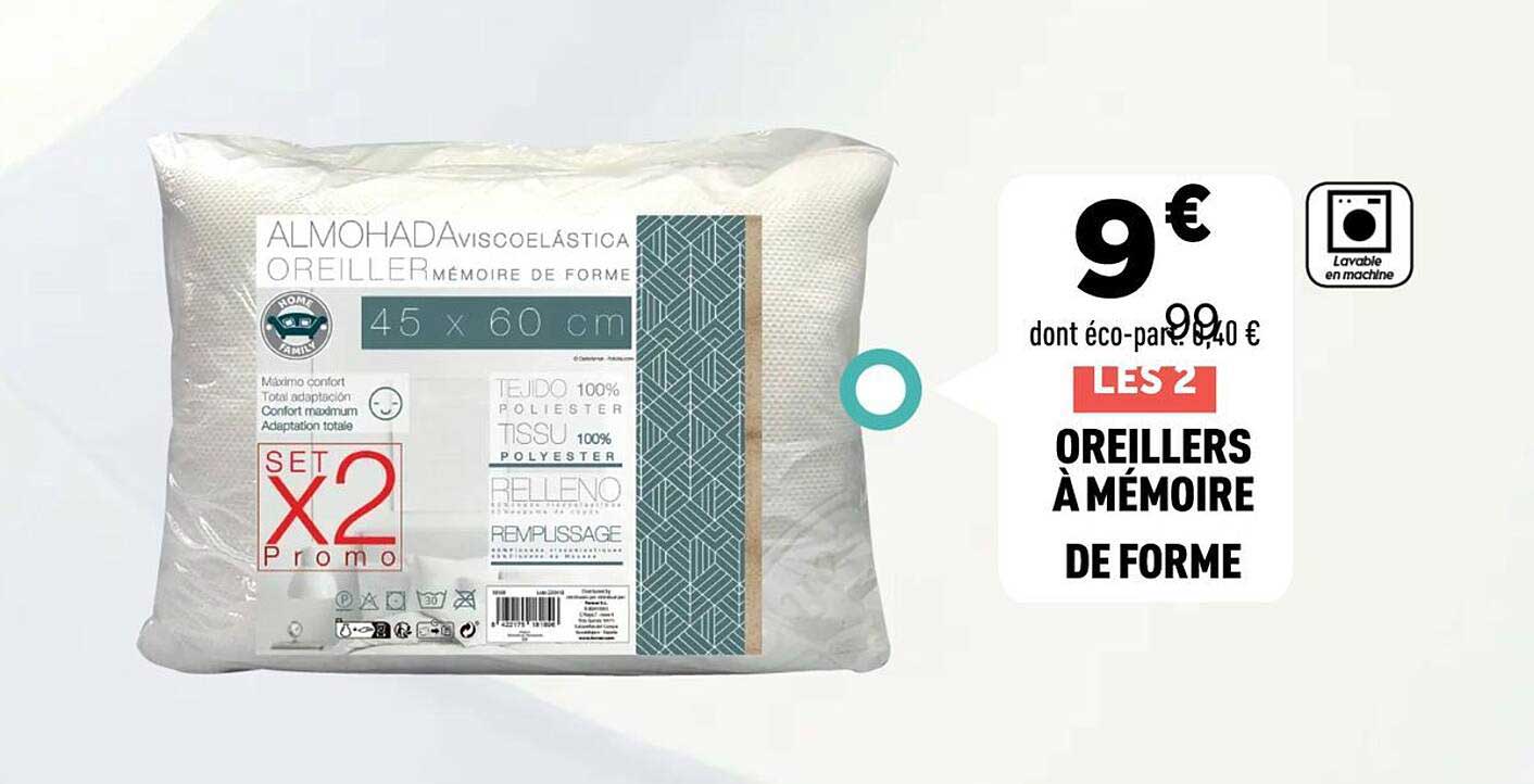 OREILLERS À MÉMOIRE DE FORME