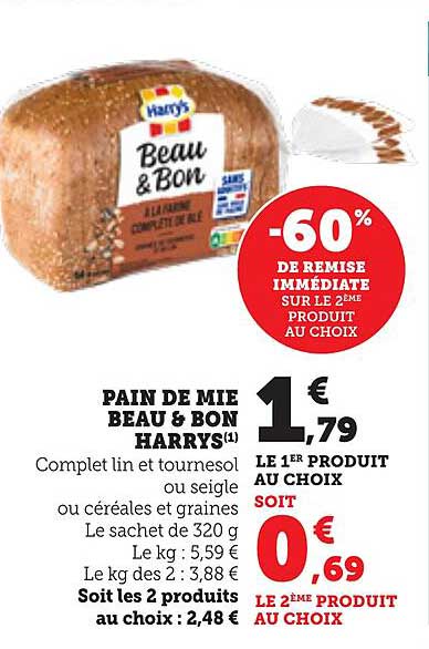 PAIN DE MIE BEAU & BON HARRYS