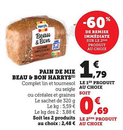 PAIN DE MIE BEAU & BON HARRYS