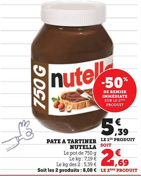 PATE A TARTINER NUTELLA